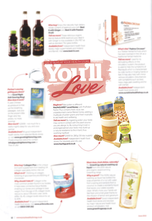 Your Healthy Living Magazine, June 2013- article